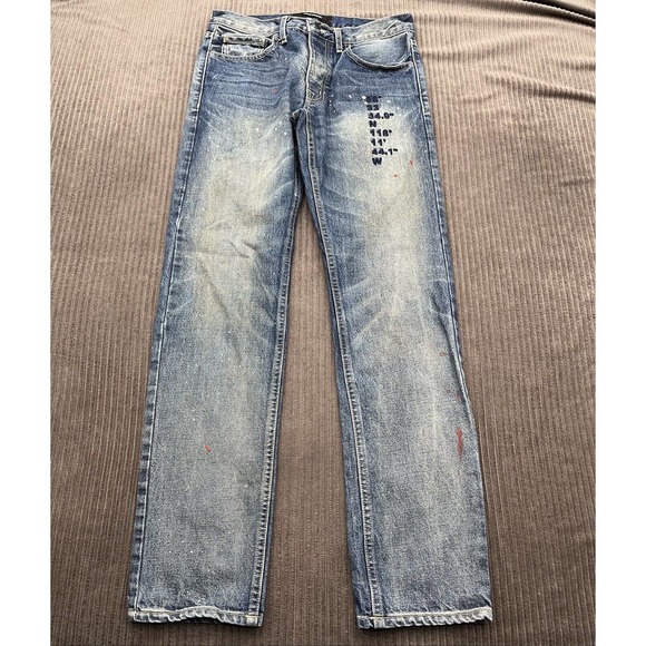 Reese Cooper Lone Pine Men Jeans Size 28/30 Cotton Blue Button Fly Designer.